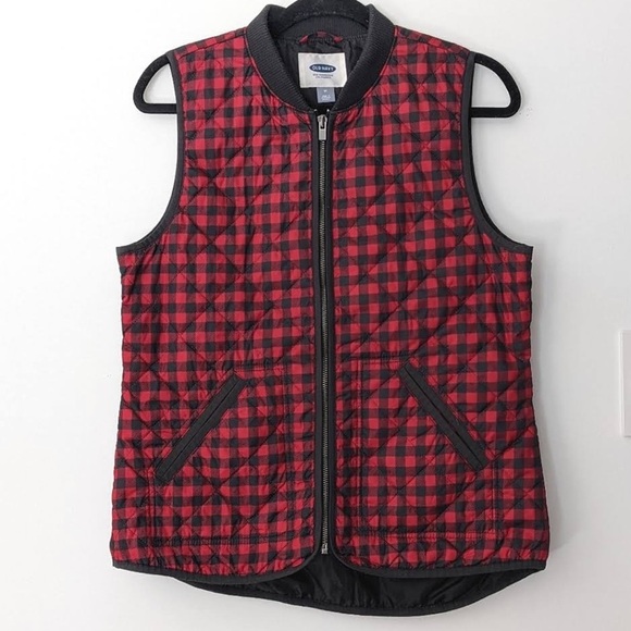 Old Navy Women’s Buffalo Plaid Quilted Vest XS NWOT - Picture 1 of 7
